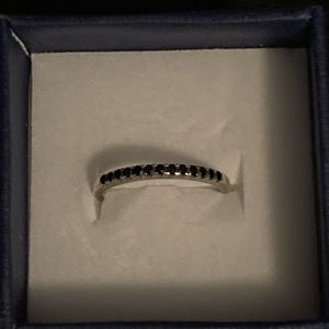 Sterling silver black onyx band